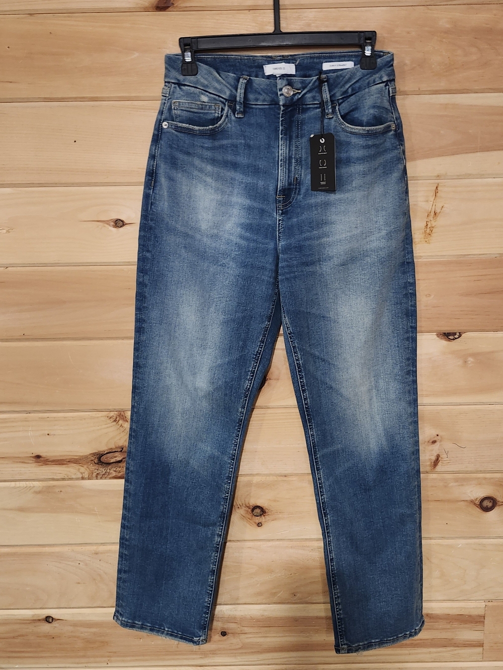Forever 21 Women's Medium Wash High-Rise Straight Jeans 30 CURVY